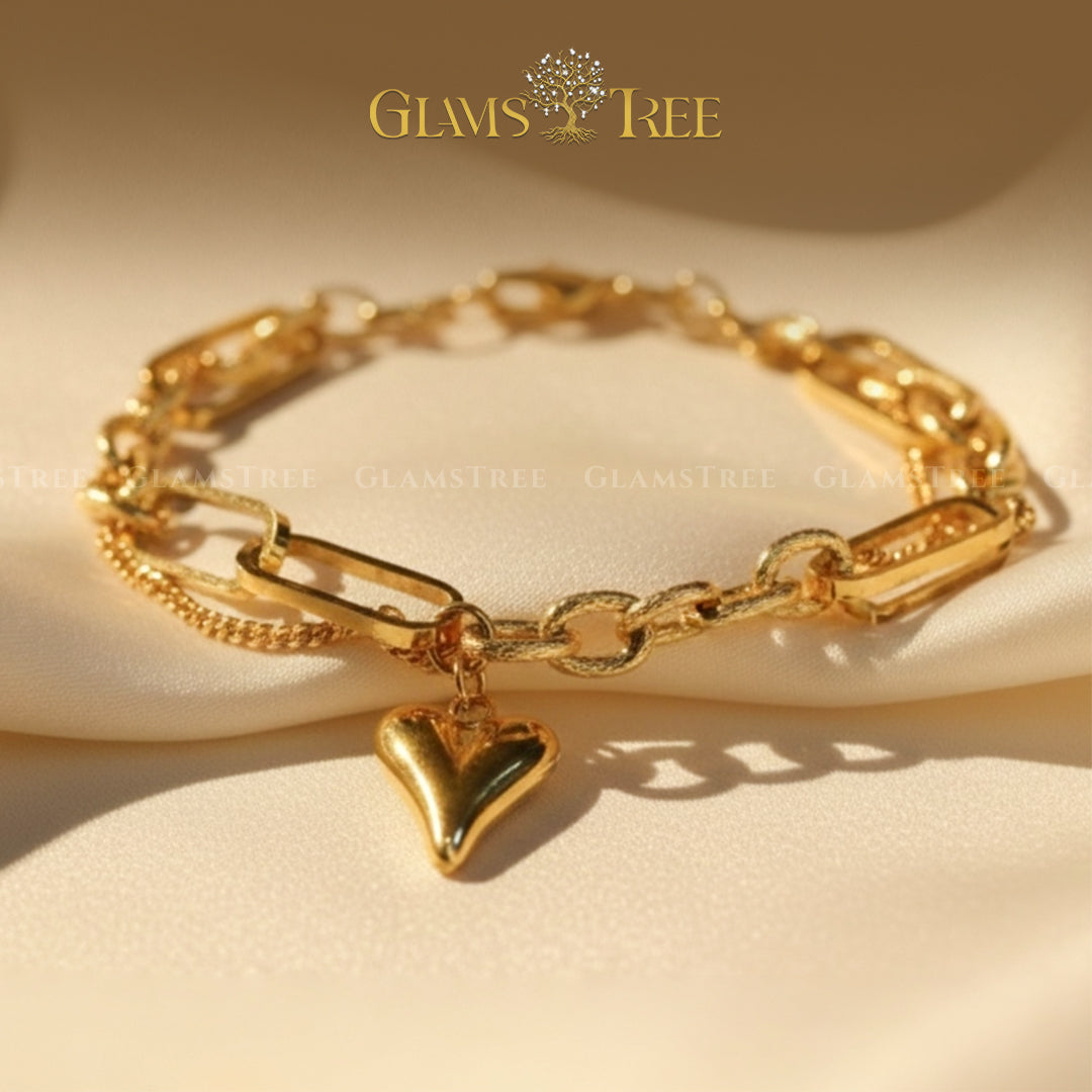 Glamstree Heart Pendant Bracelet